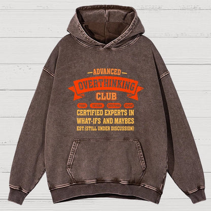Overthinking Mode ON! Vintage Distressed Hoodie