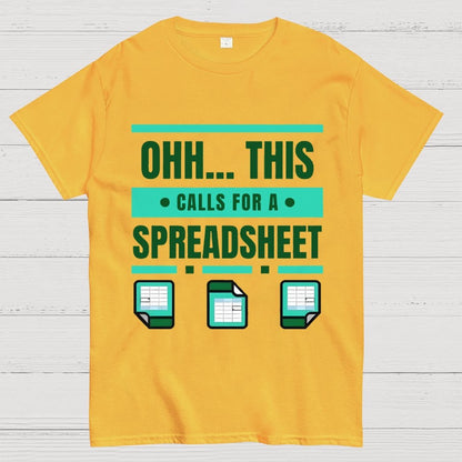 This Calls For A Spreadsheet Office Software Unisex Geek T-Shirt