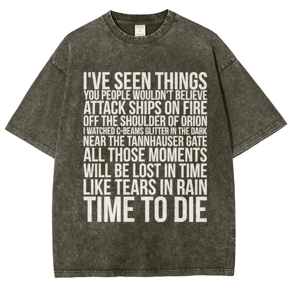 Like Tears In Rain...Time To Die Vintage Distressed T-shirt