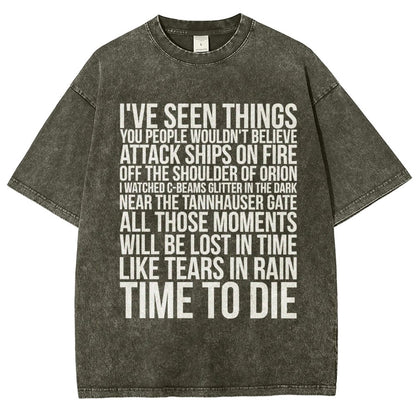 Like Tears In Rain...Time To Die Vintage Distressed T-shirt