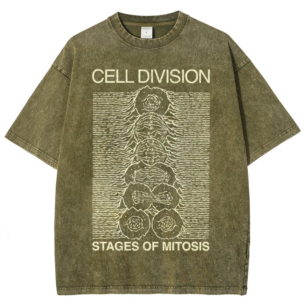 Cell Division- Stages of Mitosis Vintage Distressed T-shirt