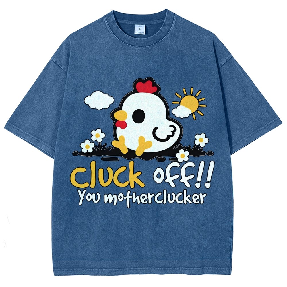 Cluck off Vintage Distressed T-shirt