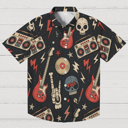 Skull Music Printed patterns Geek Hawaiian Shirt