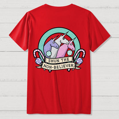 Shun the Non-Believer Back Printing Geek T-Shirt