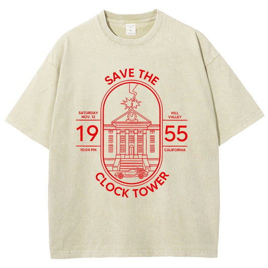 Save the Time Marker Vintage Distressed T-shirt