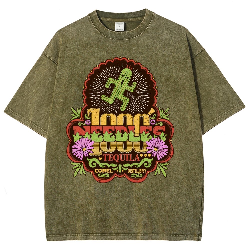 Funny 1000 Needles Tequila Vintage Distressed T-shirt
