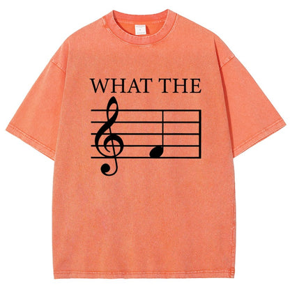 What The F Musical Note Vintage Distressed T-shirt