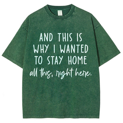Sarcastic Introvert And This Is Why I Wanted To Stay Home Vintage Distressed T-shirt