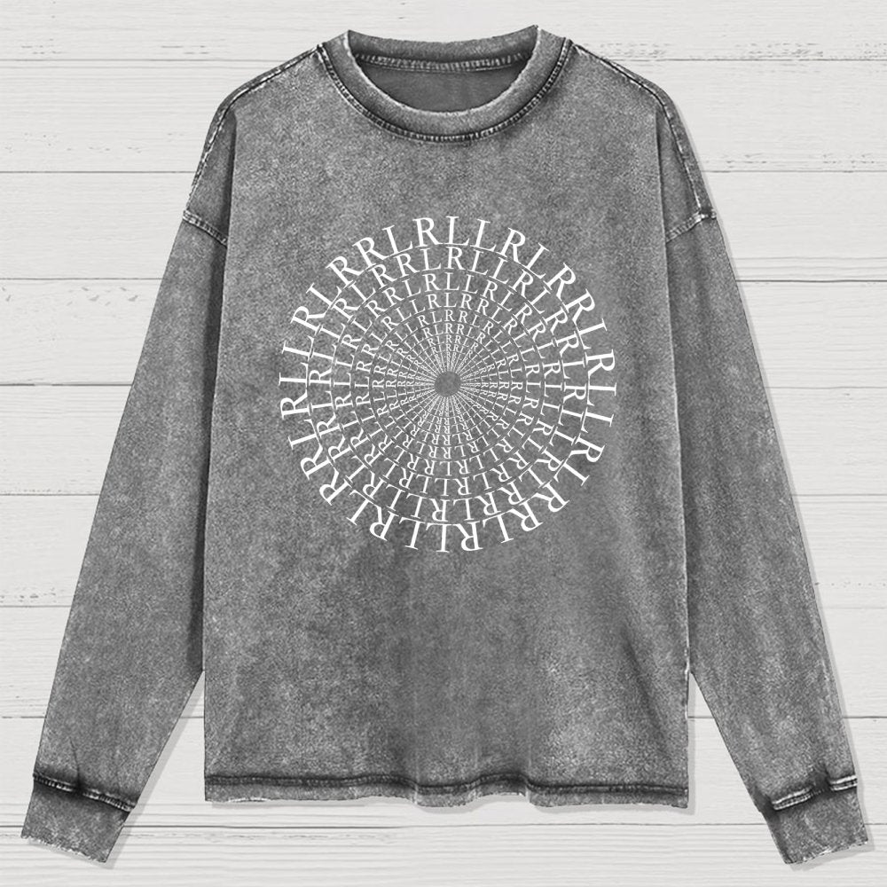 Paradiddle Variations Drummer Washed Long Sleeve Tee
