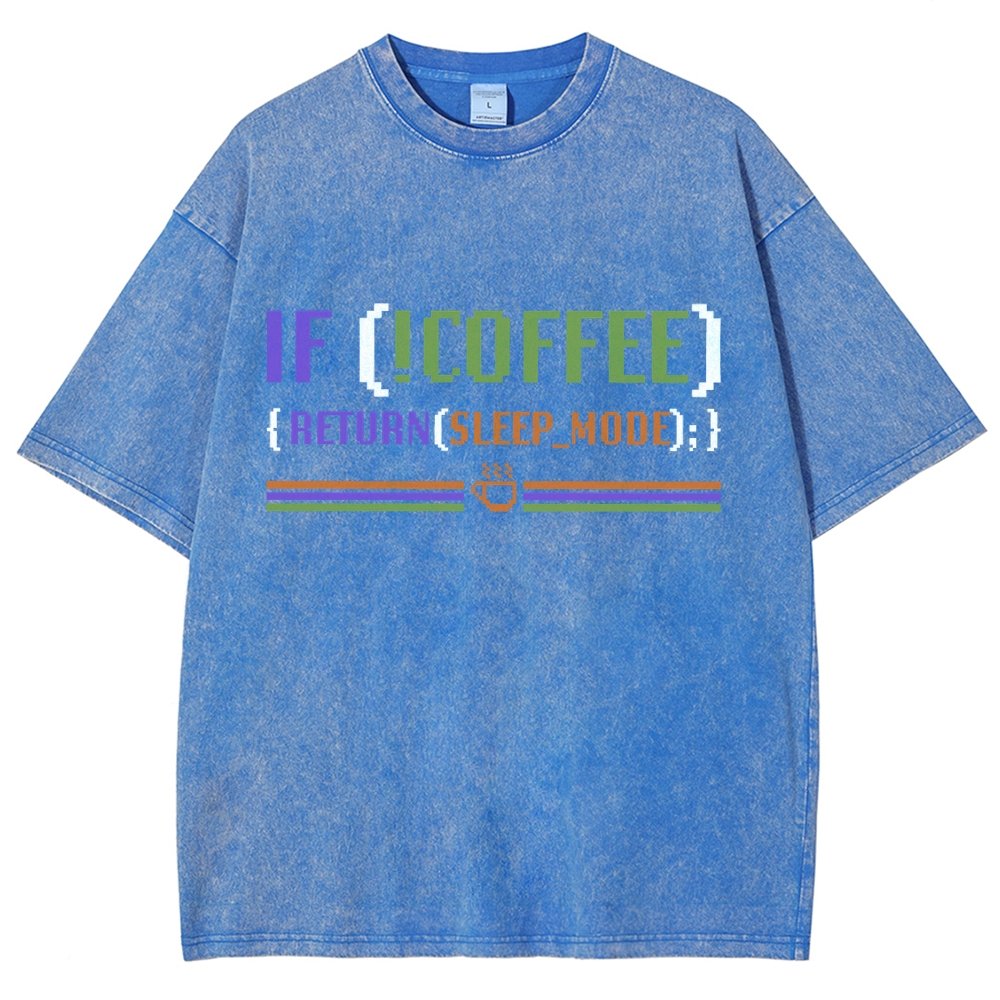 Coder Without Coffee Vintage Distressed T-shirt