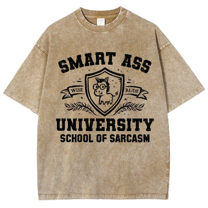 Smart Ass University Vintage Distressed T-shirt