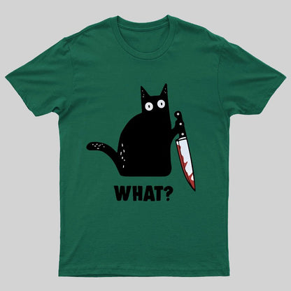 What？Funny Cat Geeky T-Shirt