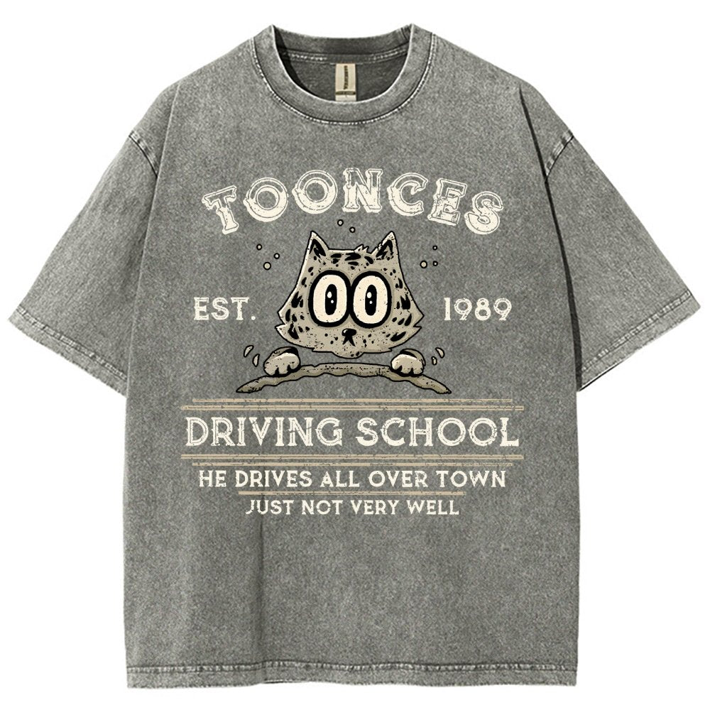 Roadster Driving School Vintage Distressed T-shirt