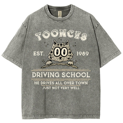 Roadster Driving School Vintage Distressed T-shirt