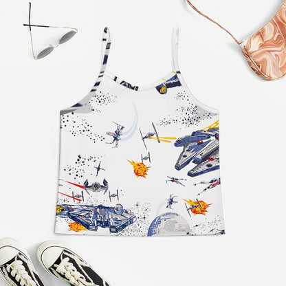 Spacecraft Print  Women's Geek Suspender Cami Set