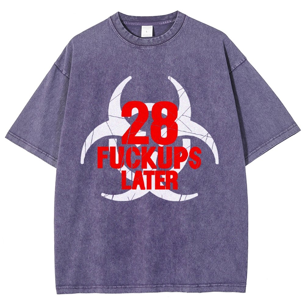 28 Fuckups Later Vintage Distressed T-shirt 2508000875