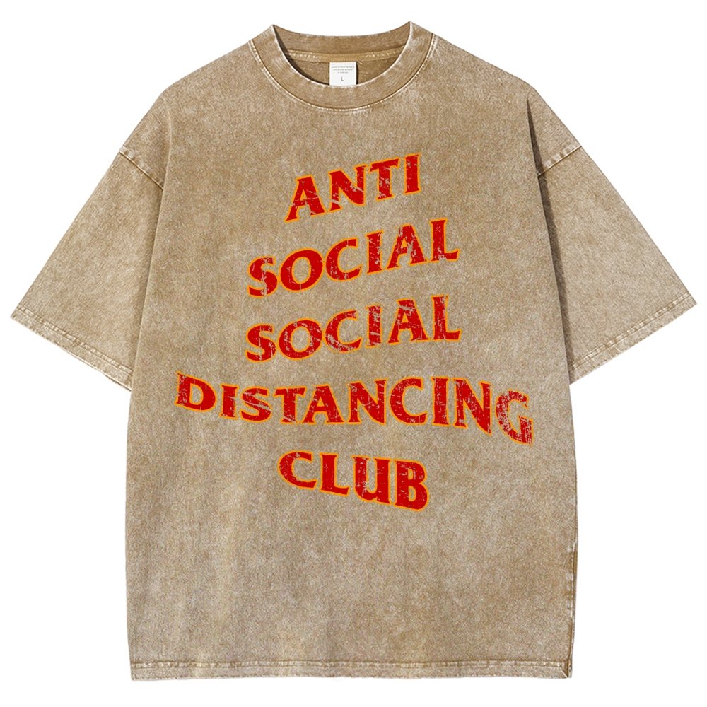 Social Distancing Club Vintage Distressed T-shirt
