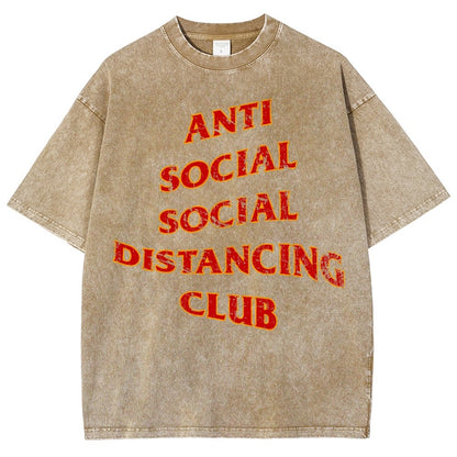Social Distancing Club Vintage Distressed T-shirt