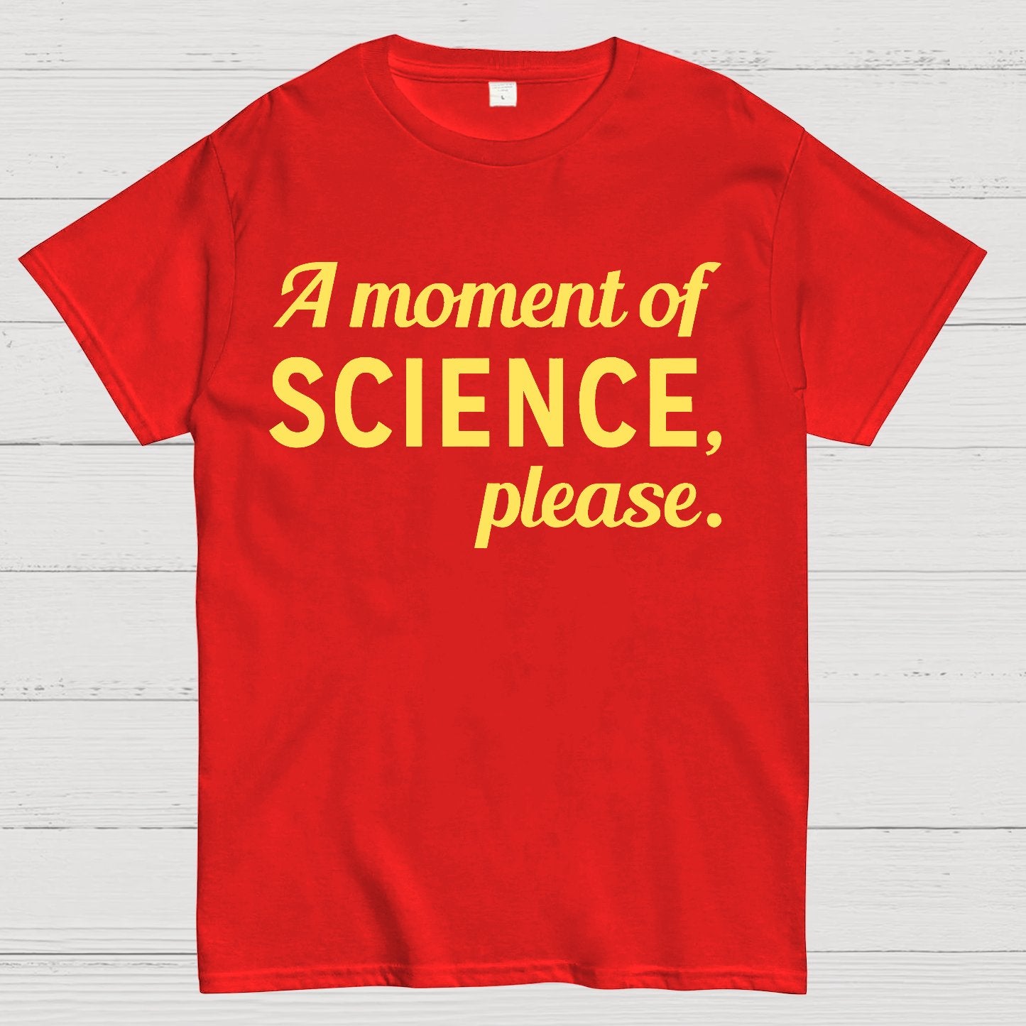A Moment of Science, Please Geek T-Shirt