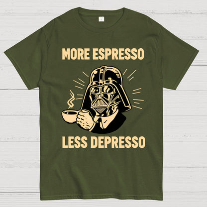 More Espresso Less Depresso Geek T-Shirt