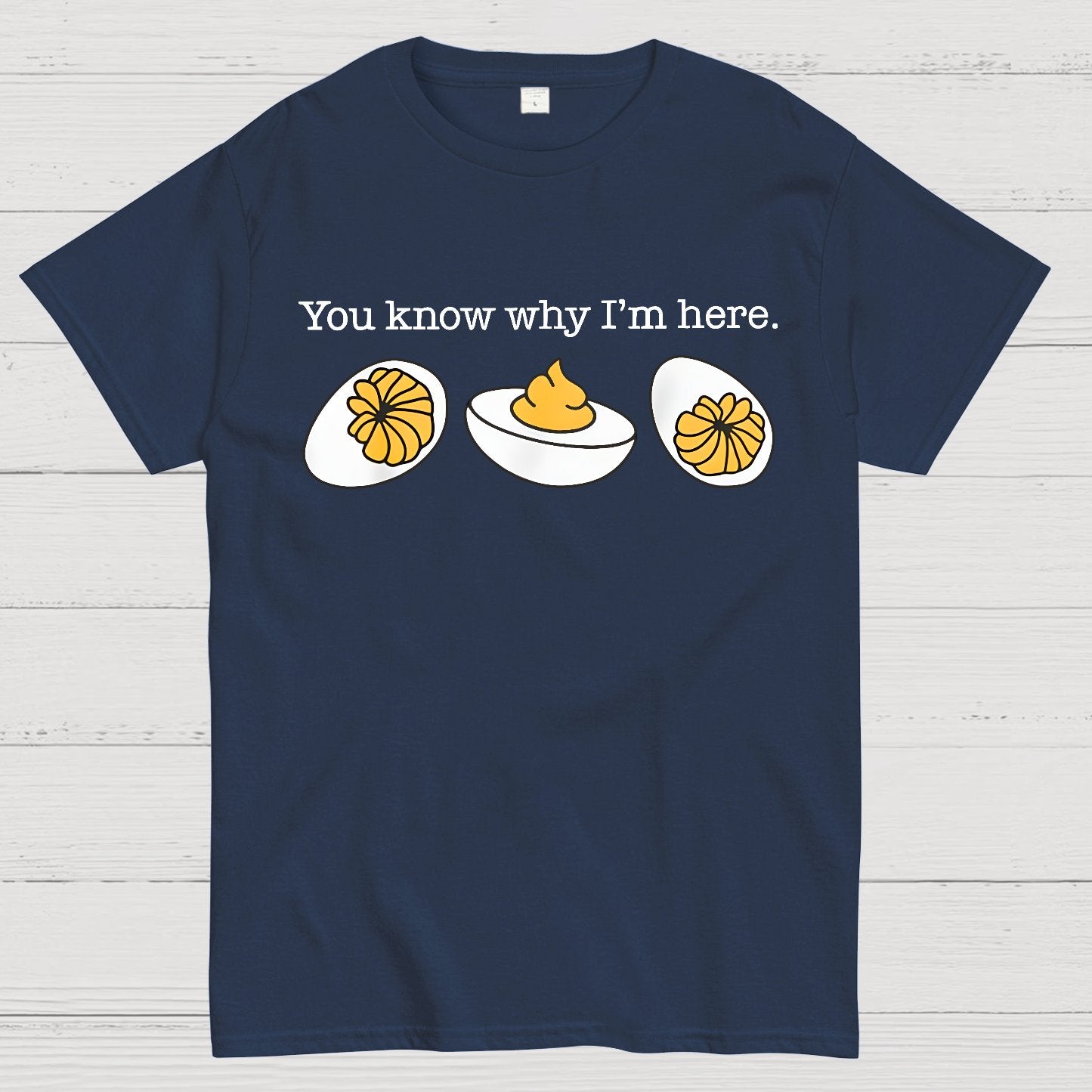 Retro Thanksgiving Dinner You Know Why I'm Here Deviled Egg Geek T-Shirt