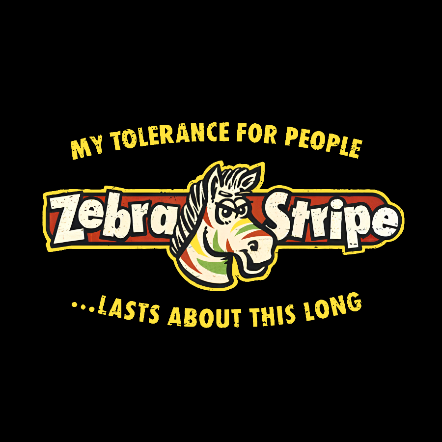 Zebra Fruit Stripe Gum Washed Long Sleeve Tee