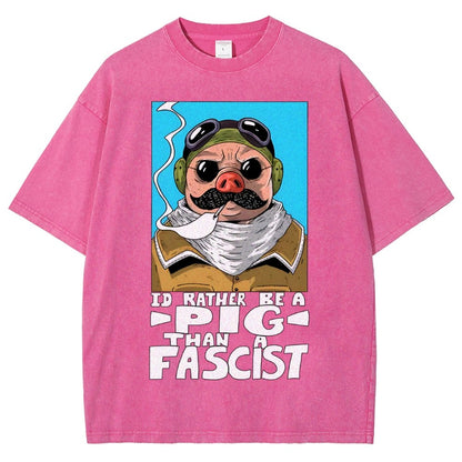 “I’d rather be a Pig than a Fascist.” Vintage Distressed T-shirt
