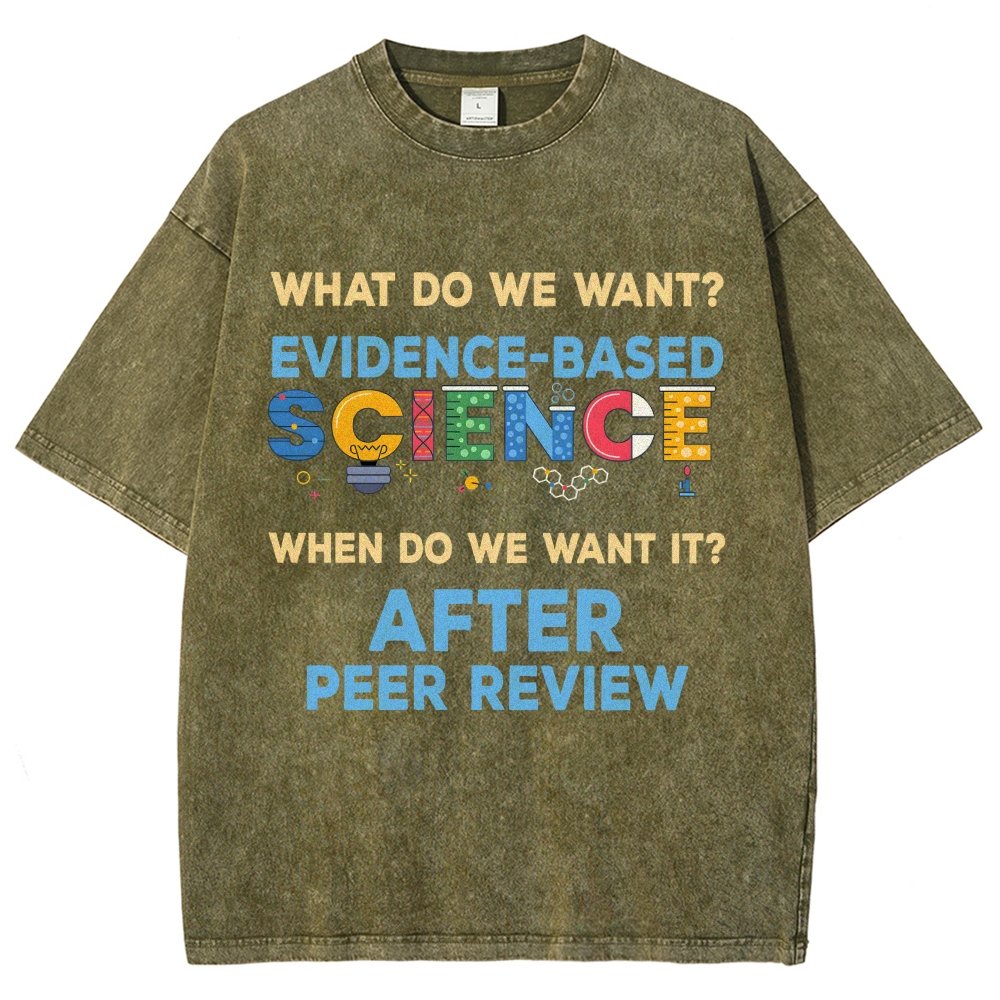 We want evidence-based Science Vintage Distressed T-shirt