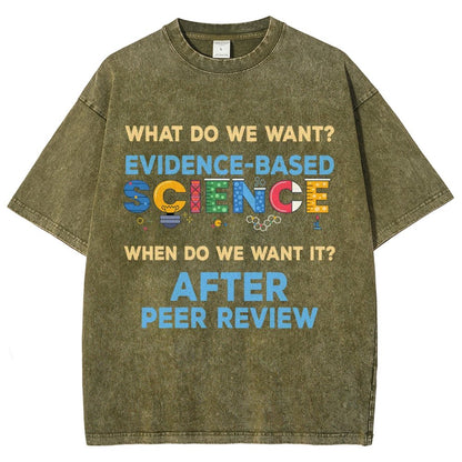 We want evidence-based Science Vintage Distressed T-shirt