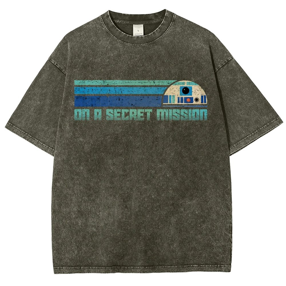 On A Secret Mission Vintage Distressed T-shirt