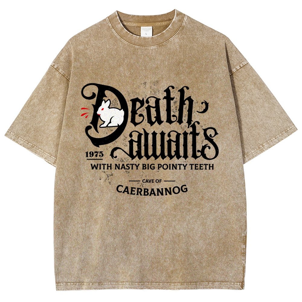Death Awaits Vintage Distressed T-shirt