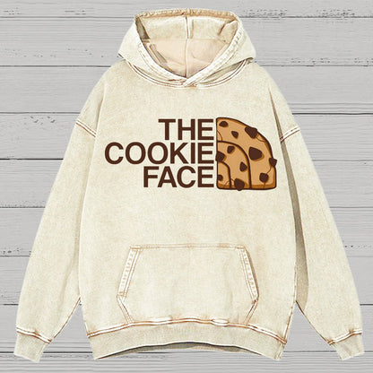 Cookie Face Vintage Distressed Hoodie