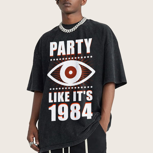 Big Brother is Watching You Party Vintage Distressed T-shirt