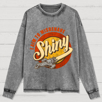 Shiny Washed Long Sleeve Tee