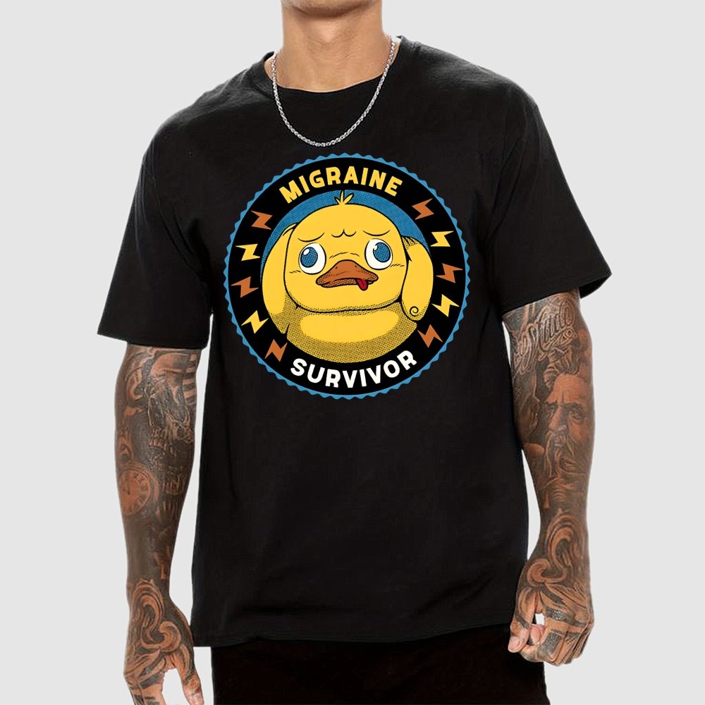 Migraine Survivor Funny Duck Geek T-Shirt
