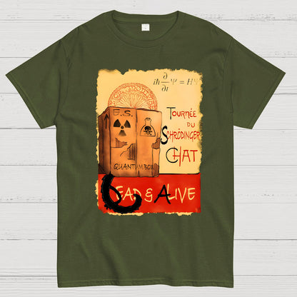 Tournee Du Schrodinger Chat Geek T-Shirt