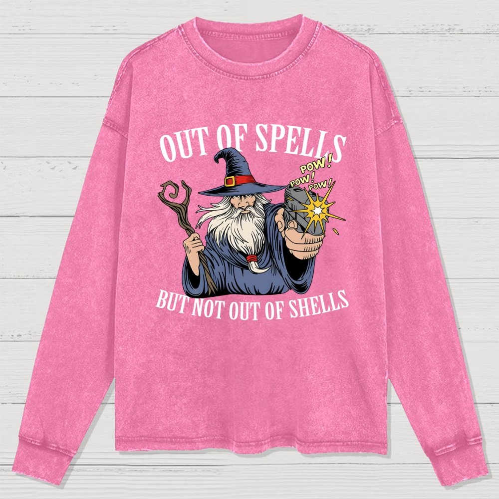Out of Spells but Not Out of Shells Washed Long Sleeve Tee