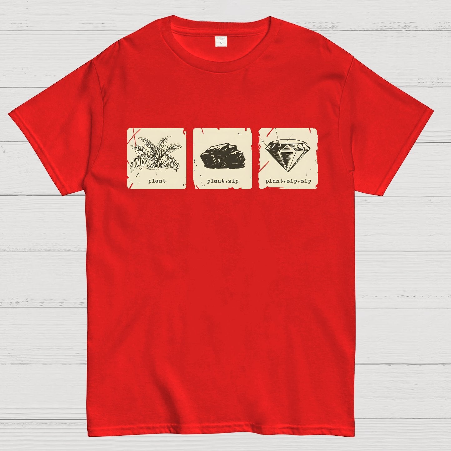 Internet Funny Plant.zip.zip Geek T-Shirt