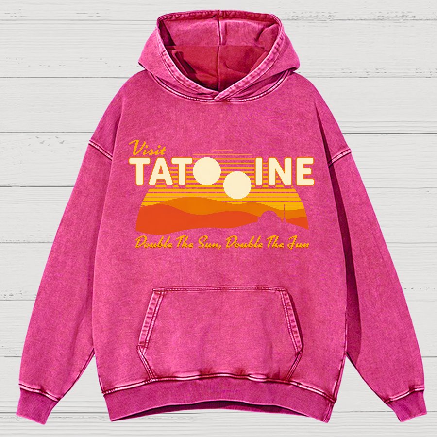 Double The Sun, Double The Fun Vintage Distressed Hoodie