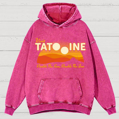 Double The Sun, Double The Fun Vintage Distressed Hoodie