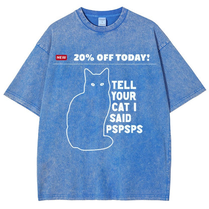 Tell Your Cat Vintage Distressed T-shirt