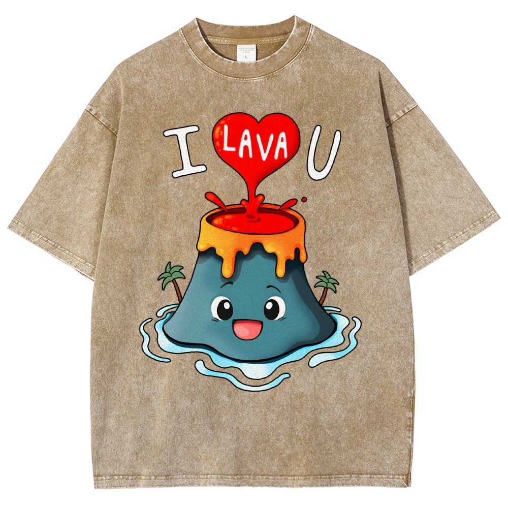 Valentine's Day.I Lava You Vintage Distressed T-shirt