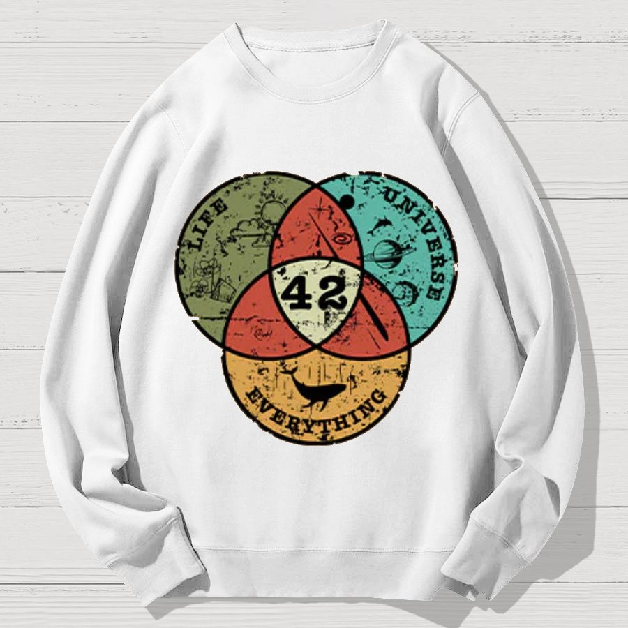 Life, the Universe & Everything Geek Cotton Sweatshirt