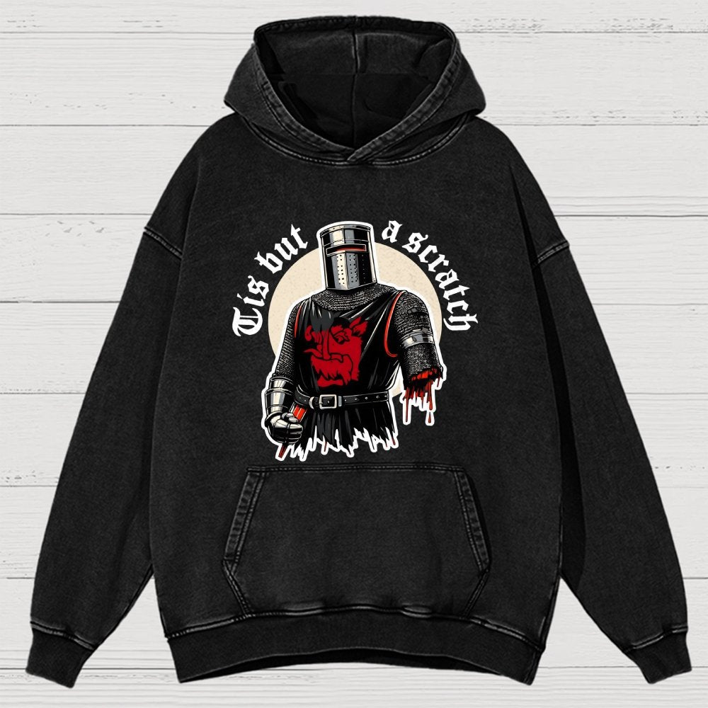 Tis But A Scratch Vintage Distressed Hoodie