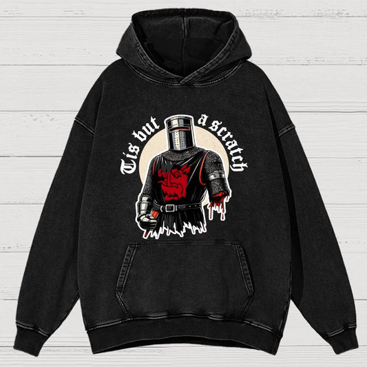 Tis But A Scratch Vintage Distressed Hoodie