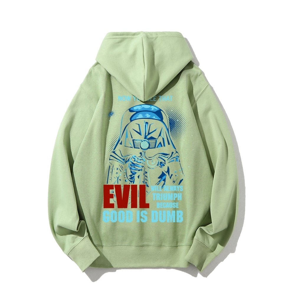 Good Is Dumb Printed Back Unisex Cotton Hoodie