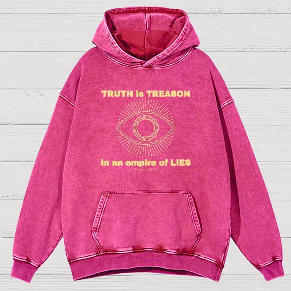 Truth Is Treason In An Empire Of Lies 1984 Vintage Distressed Hoodie