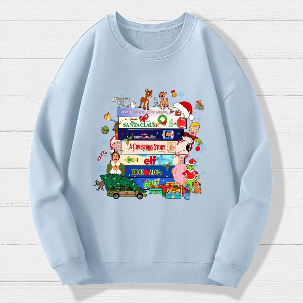 90s Style Christmas Geek Cotton Sweatshirt