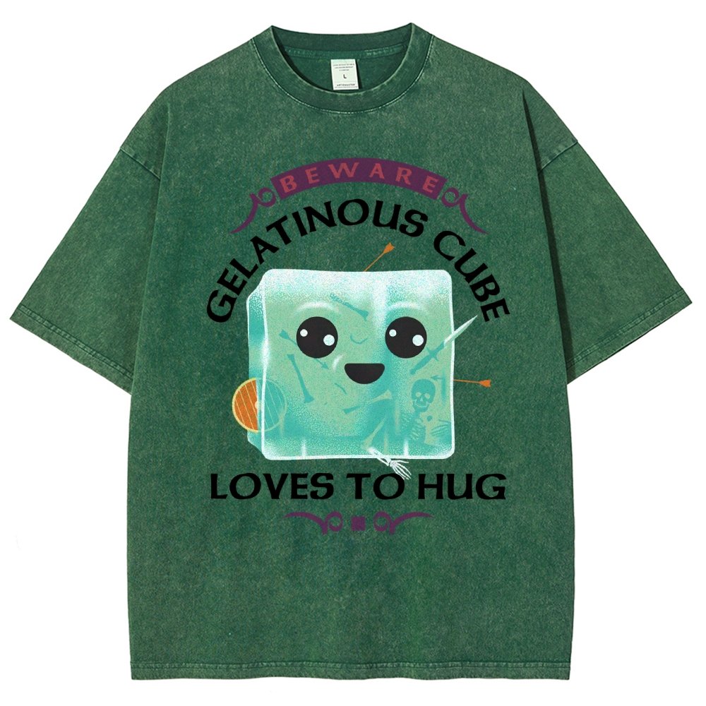 Gelatinous Cube Loves To Hug Vintage Distressed T-shirt