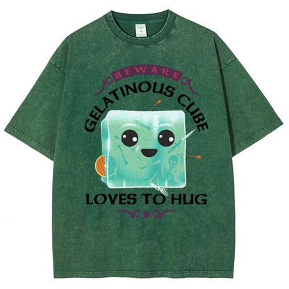Gelatinous Cube Loves To Hug Vintage Distressed T-shirt